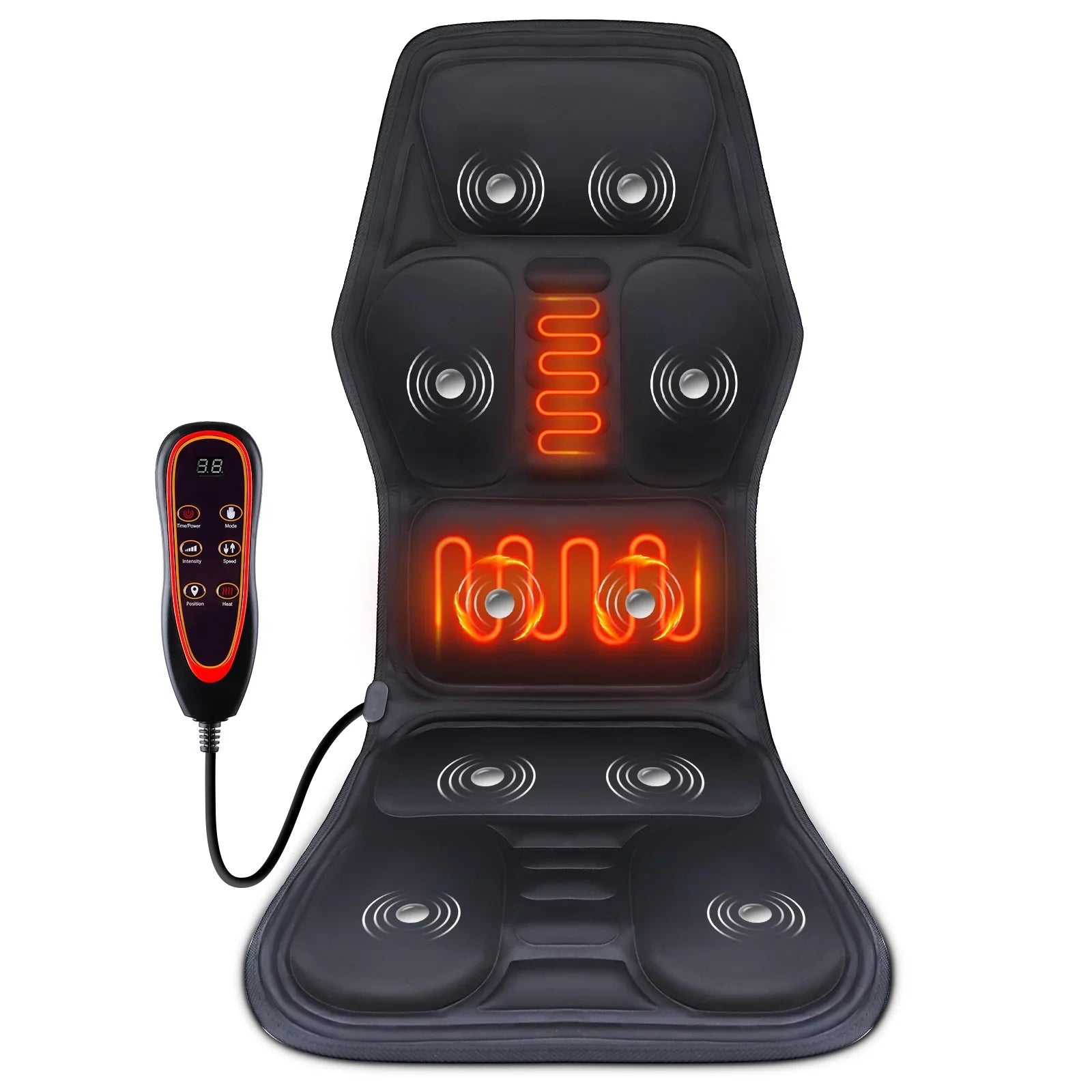Infrared Full Body Massage Chair Pad for Car, Home & Office