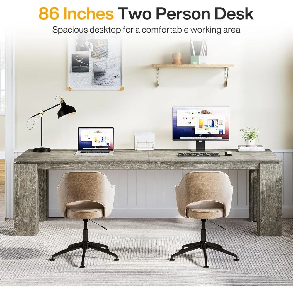 86-Inch Dual Workstation Desk