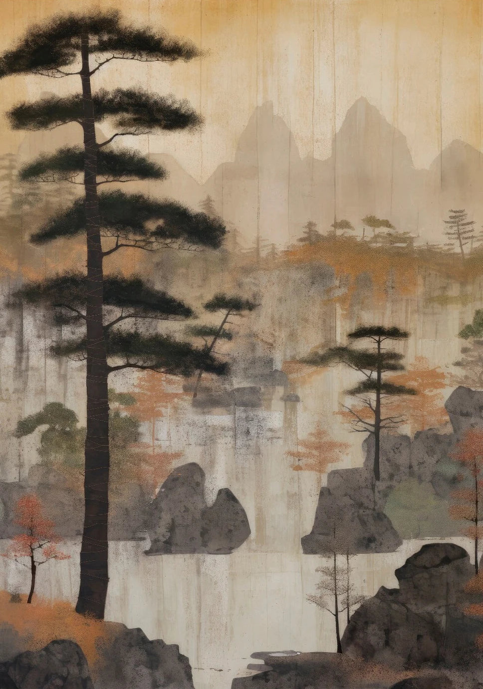 Nordic Zen Landscape Canvas Art