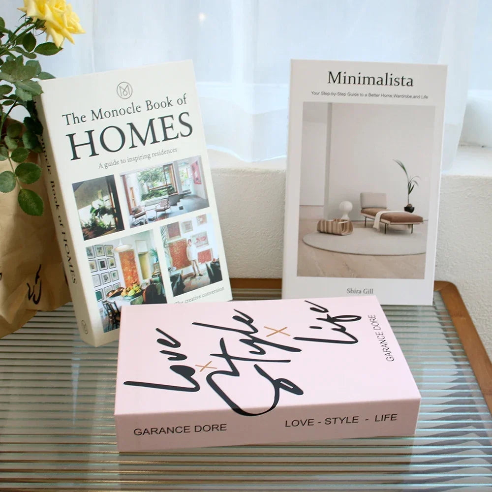 3PCS Fashion Decorative Fake Books