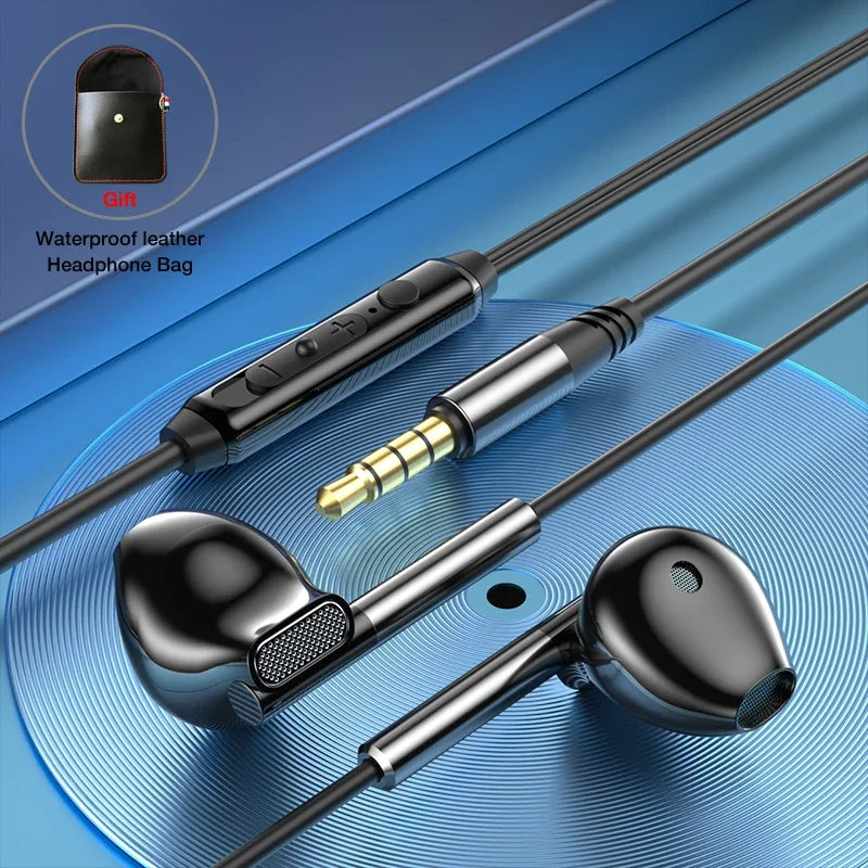 EARDECO Wired Earphones – 3.5mm/Type-C HiFi Stereo Bass Headphones with Mic