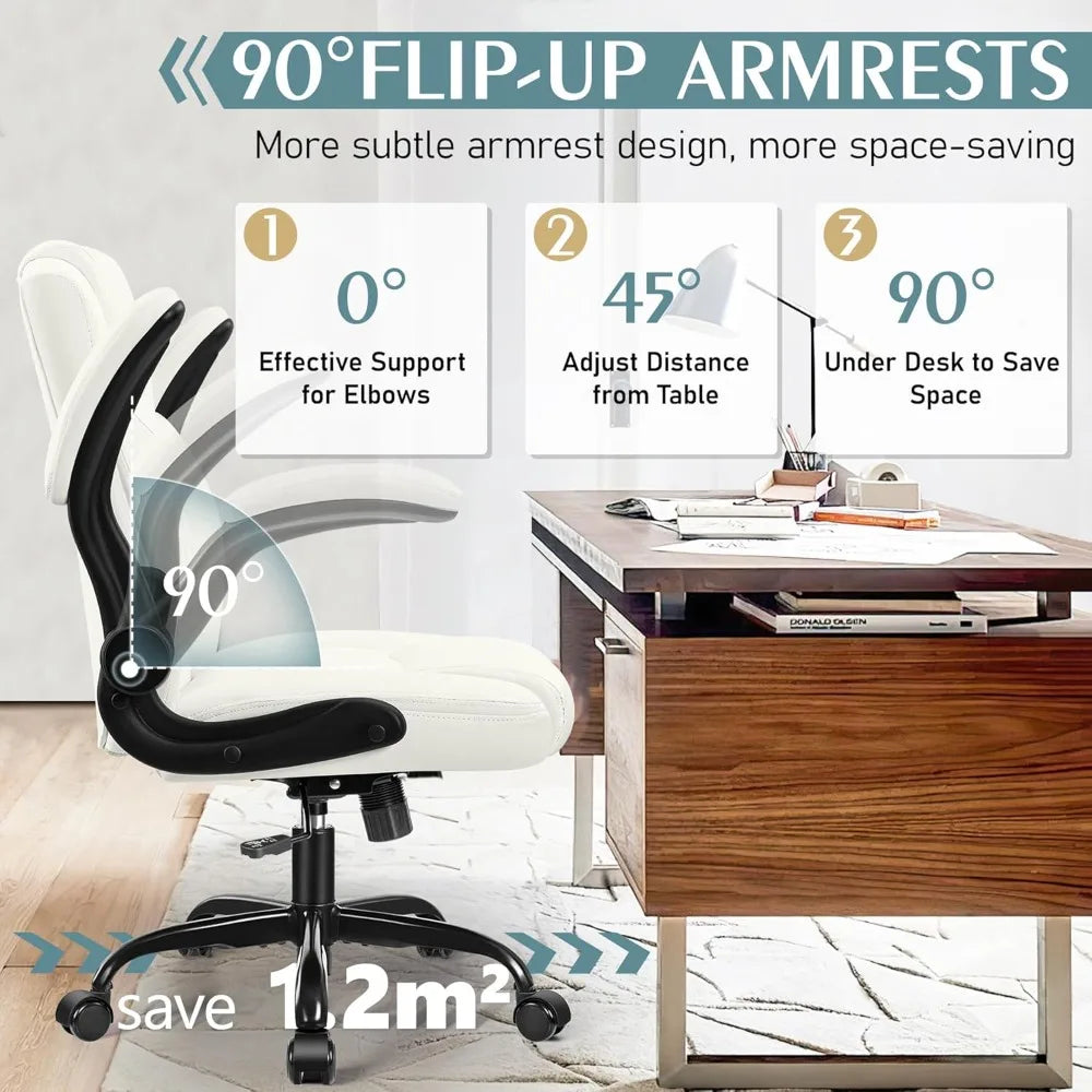 PU Leather Office Chair with Ergonomic Support