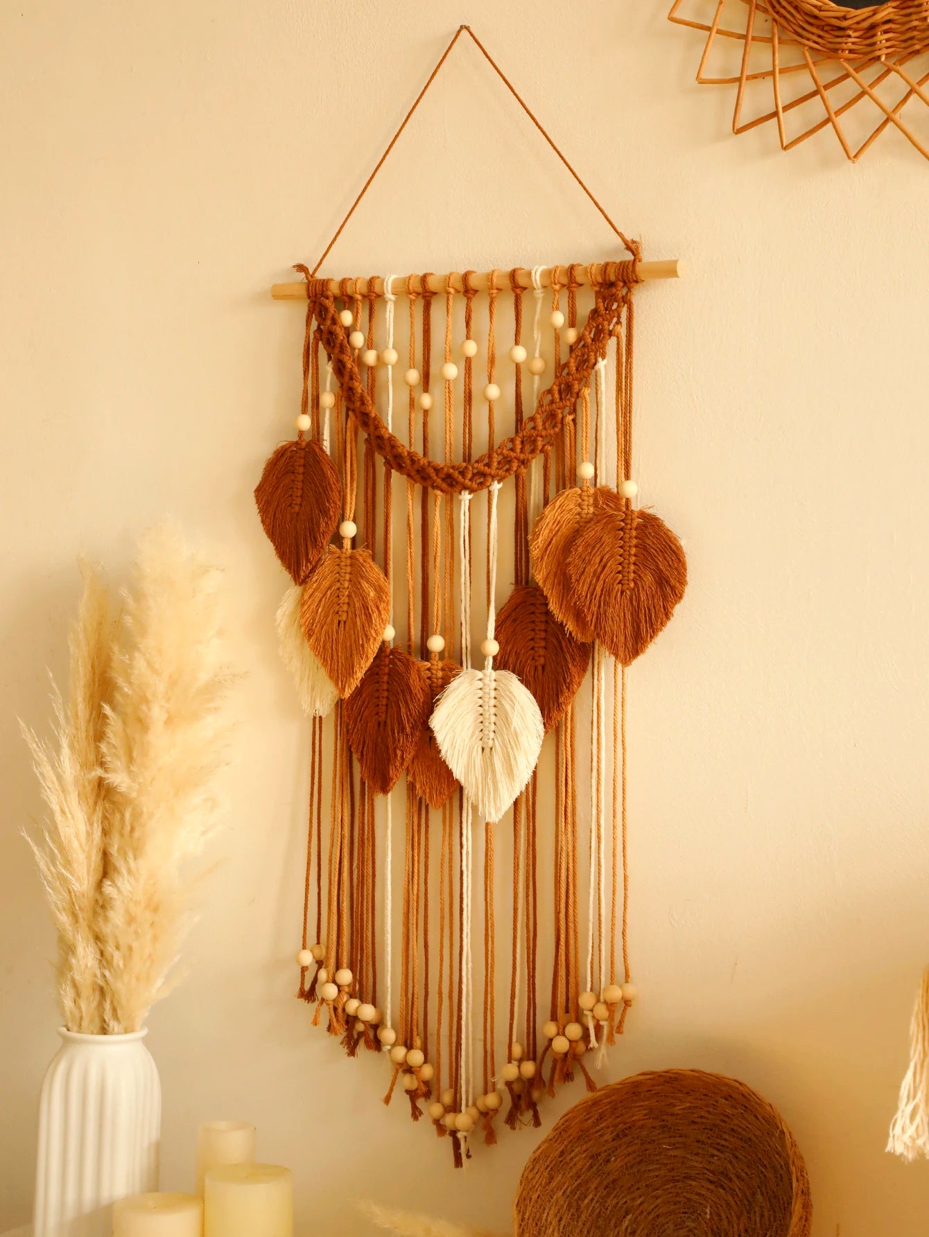 Leaf Macrame Wall Tapestry