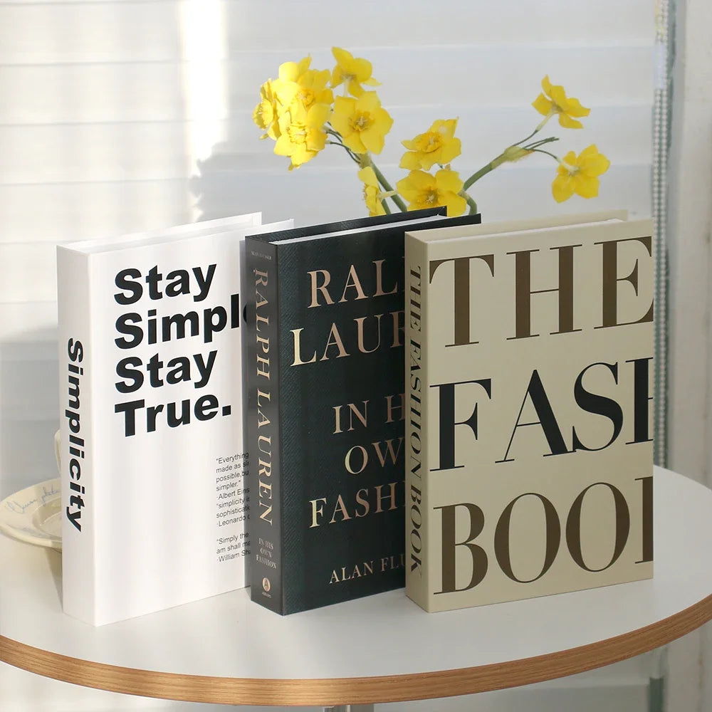 3PCS Fashion Decorative Fake Books