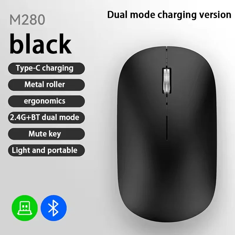Xiaomi Wireless Mouse – Silent Click Portable Ergonomic Mouse with Type-C Charging