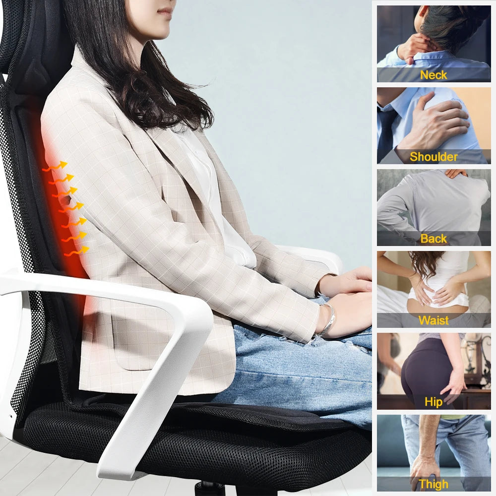 Infrared Full Body Massage Chair Pad for Car, Home & Office