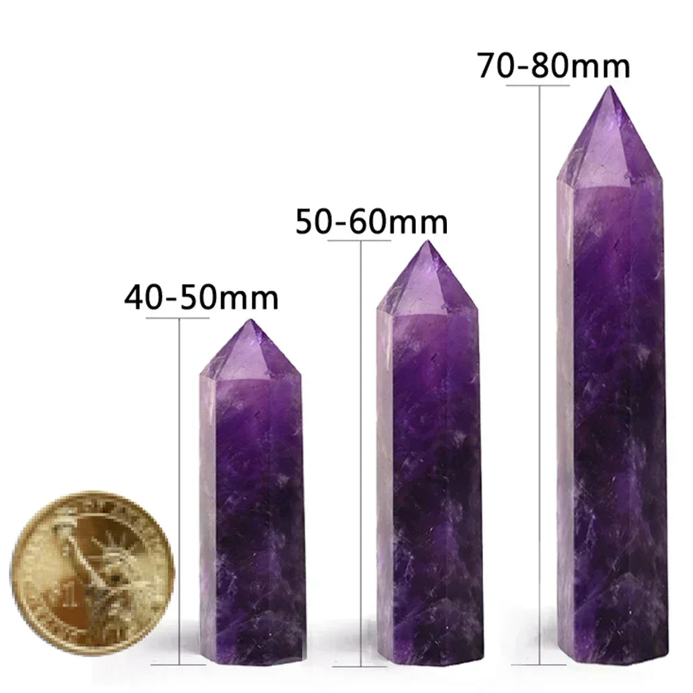 Natural Stone & Crystal Point Wand