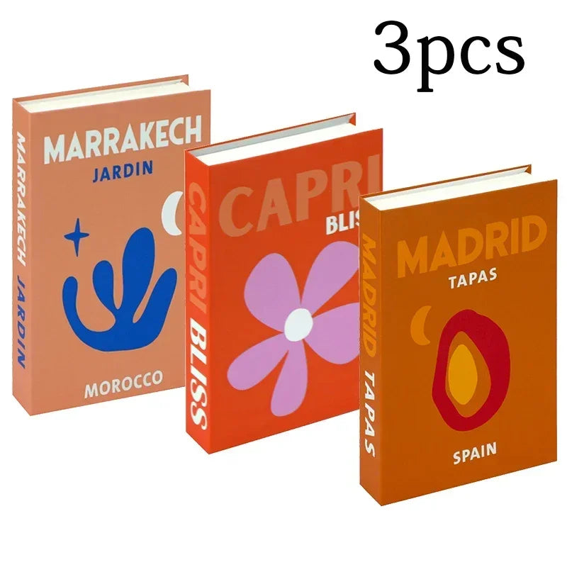 3PCS Fashion Decorative Fake Books