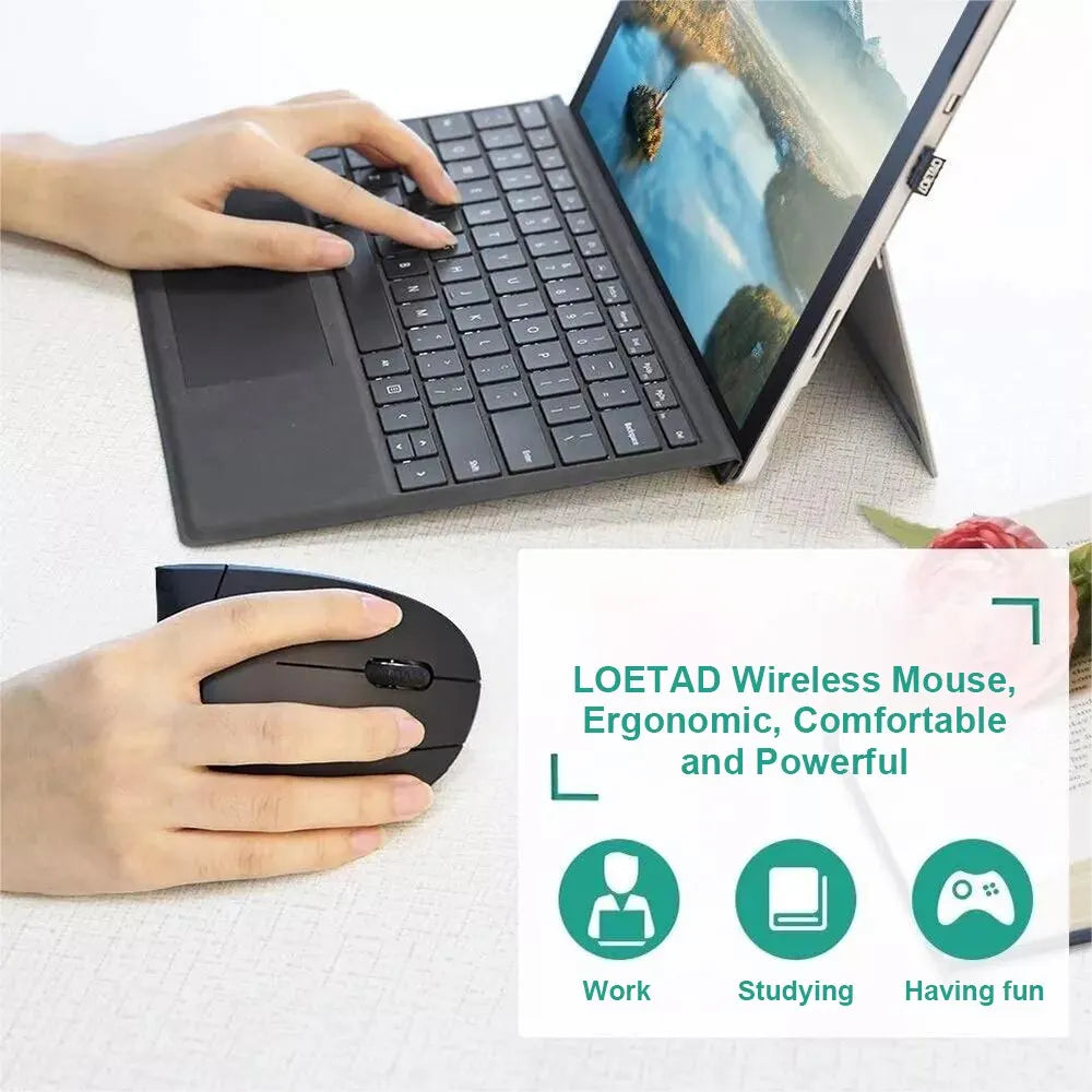 Ergonomic Vertical Wireless Mouse