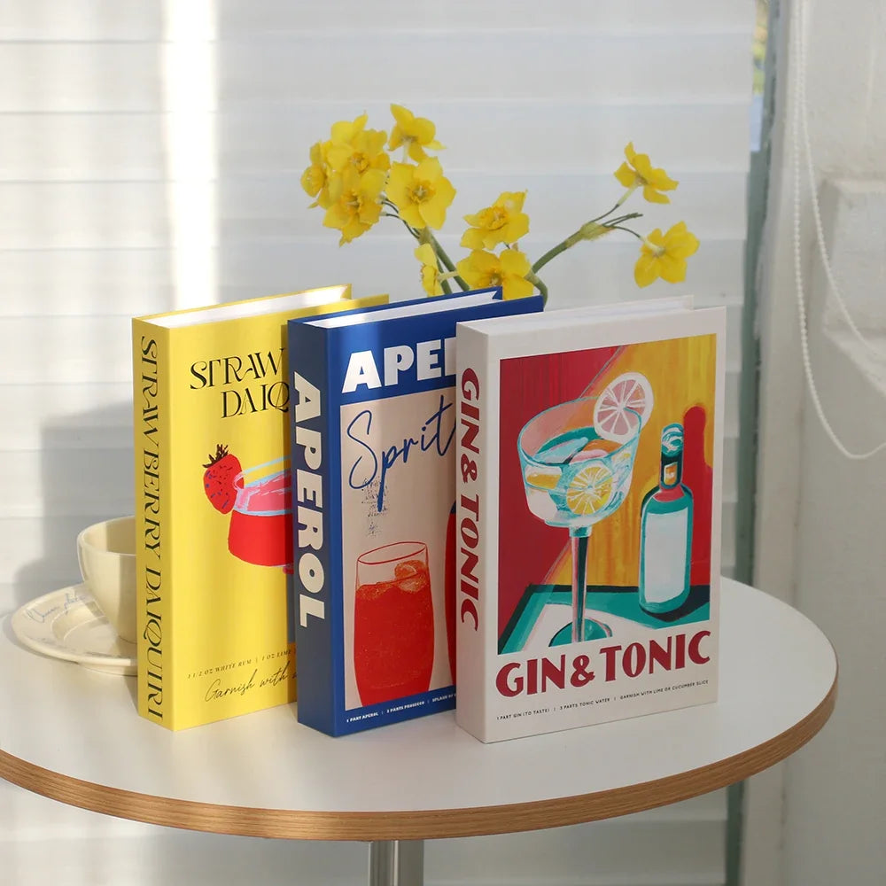 3PCS Fashion Decorative Fake Books