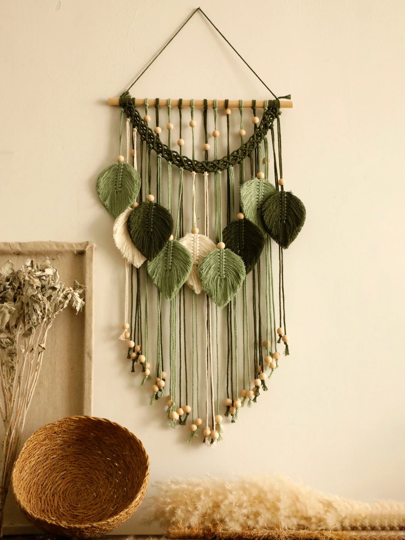 Leaf Macrame Wall Tapestry