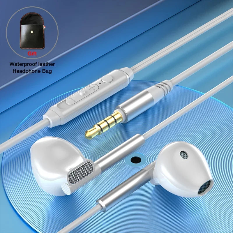 EARDECO Wired Earphones – 3.5mm/Type-C HiFi Stereo Bass Headphones with Mic