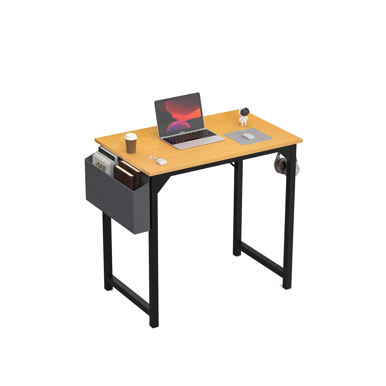 JHK Computer Desk with Side Bag & Headphone Hook