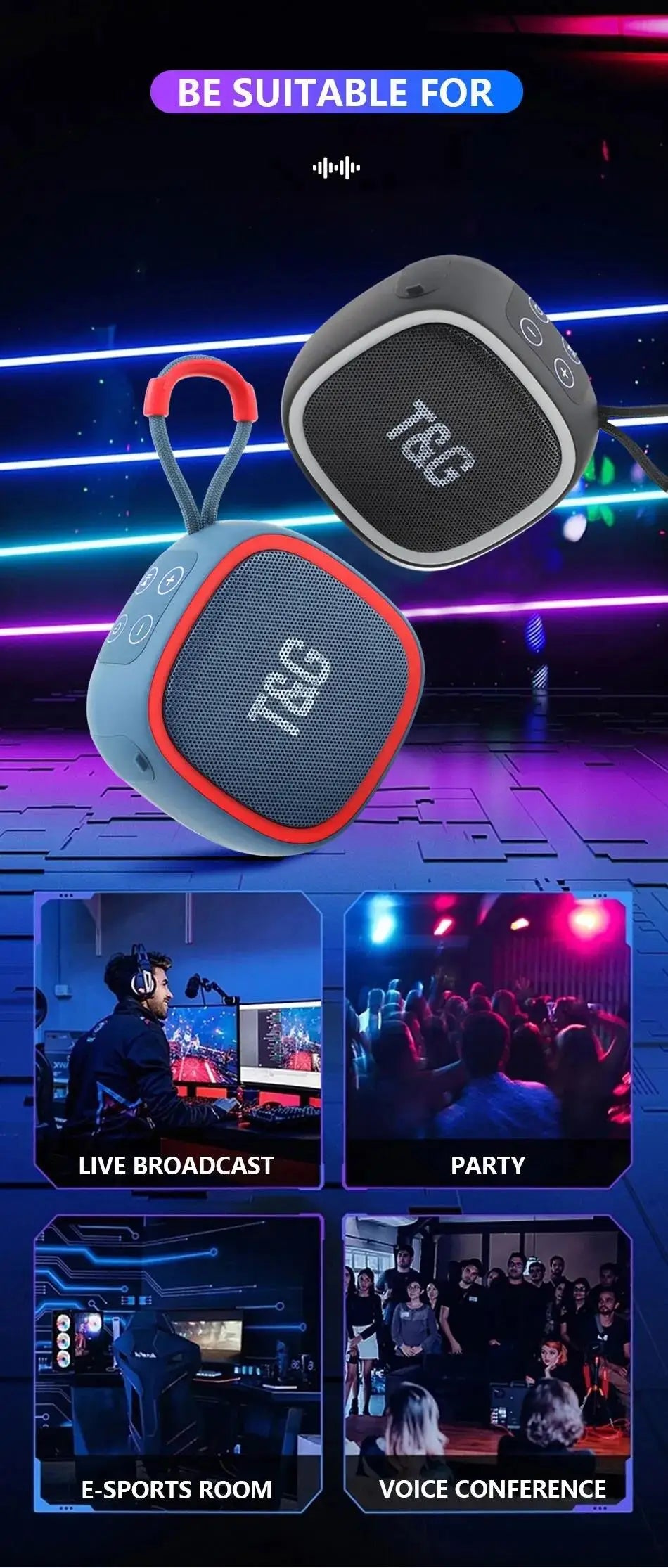 Portable Bluetooth Speaker with FM Radio