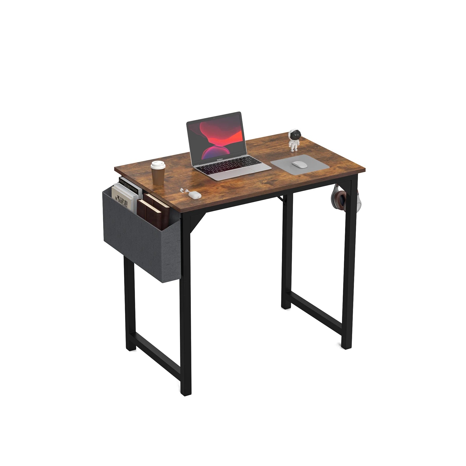 JHK Computer Desk with Side Bag & Headphone Hook