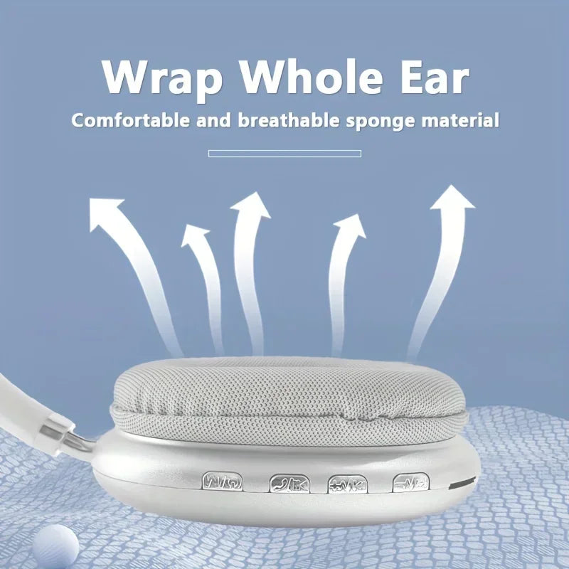 P9 Wireless Bluetooth Headphones – Noise Cancelling Over-Ear Headset with Mic