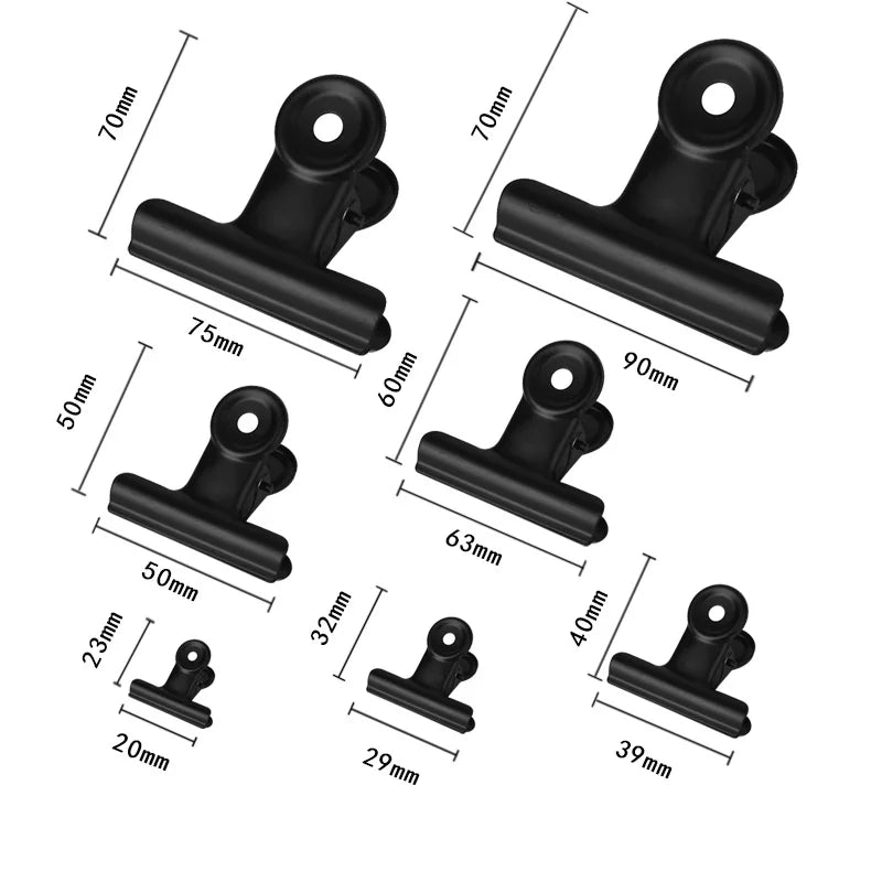 5PCS Metal Binder Clips Assorted Sizes